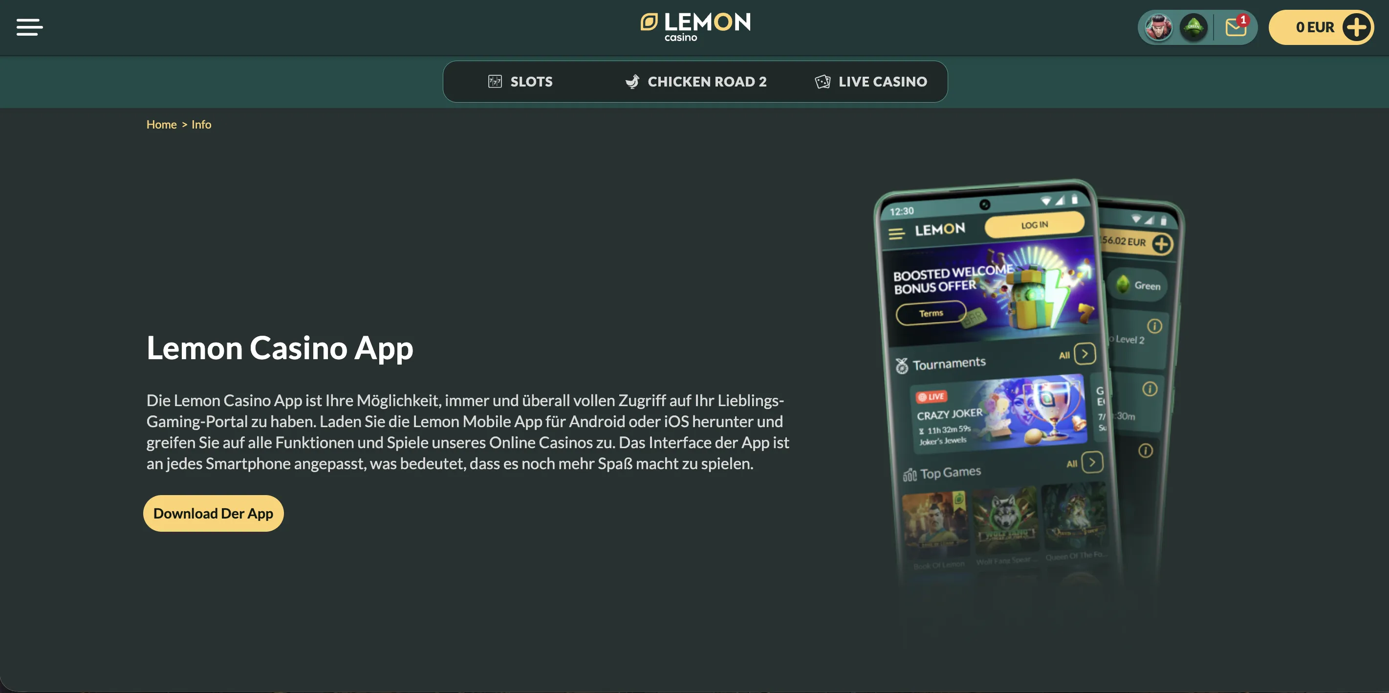 Lemon Casino APK – Download und Installation