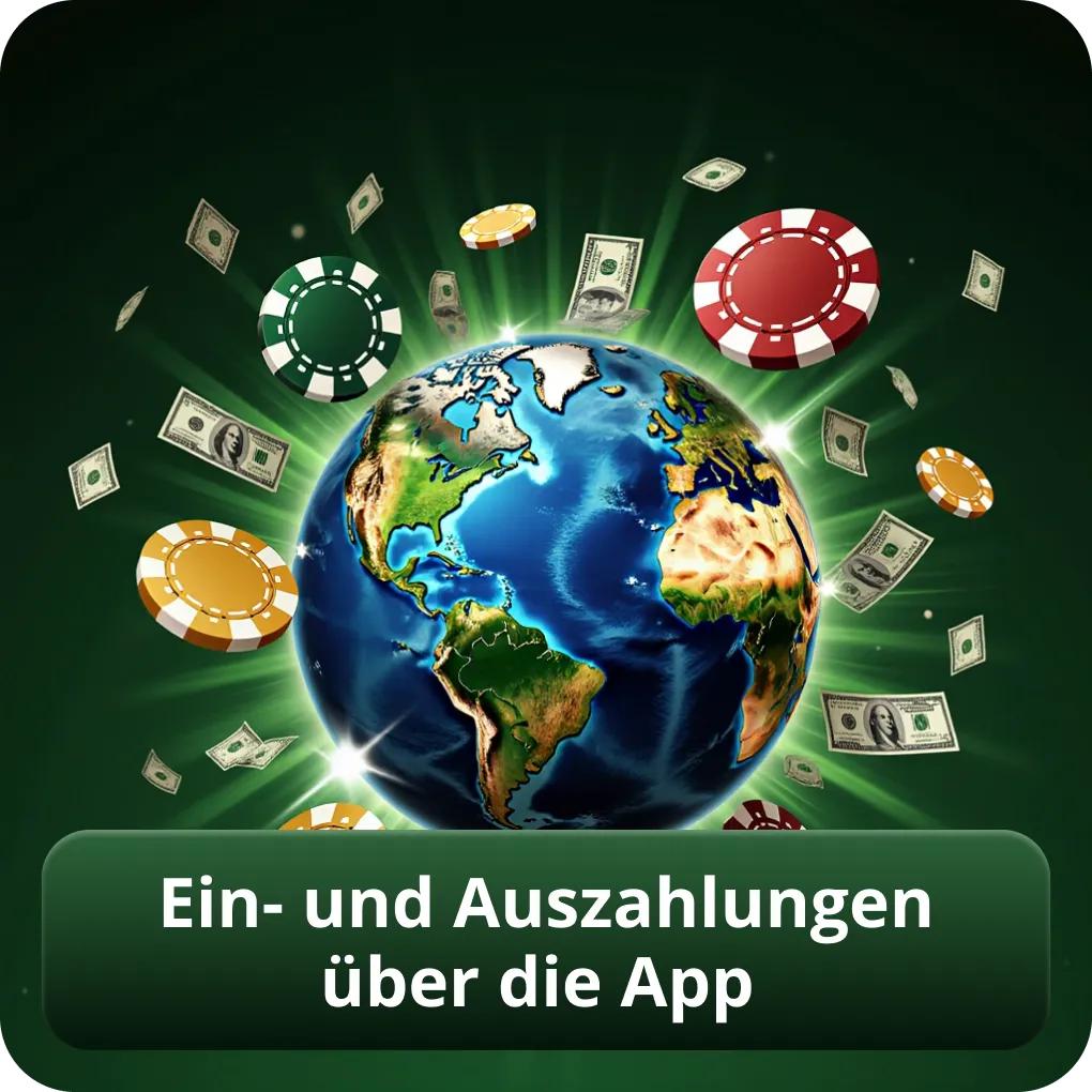 Ein- und Auszahlungen über die App